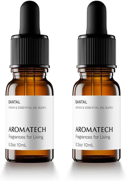 AromaTech Santal Fragrance Essential Oils - for Aroma Oil Scent Diffusers (0.33 FL Oz (Pack of 2), Santal)