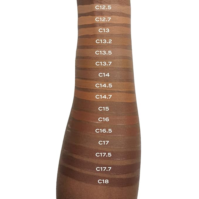 Makeup Revolution Conceal & Define Concealer, Full Coverage Makeup Concealer, Matte Finish & Long Wear,For Dark or Deep Skin Tones, Vegan, C13.2, 4ml