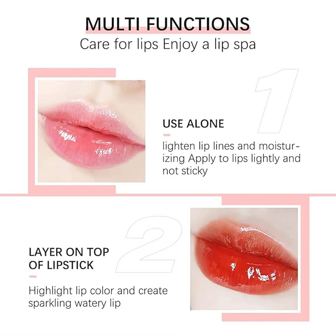 Moisturizing Lip Oil,No-Sticky Lip Gloss Lip Balm Lip Care,Fruit Flavoured Lip Oil For Dry Lip's Moisturizing Hydrating And Nourishing (004#CORAL) 0.2 OZ