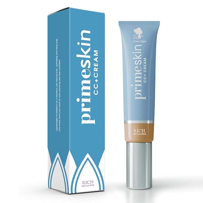Primeskin Cc Cream for Older Women,Korean Cc Cream, Self Adjusting for Mature Skin, Satin Skin Korean 1.69 Fl Oz/50ml (RICH)