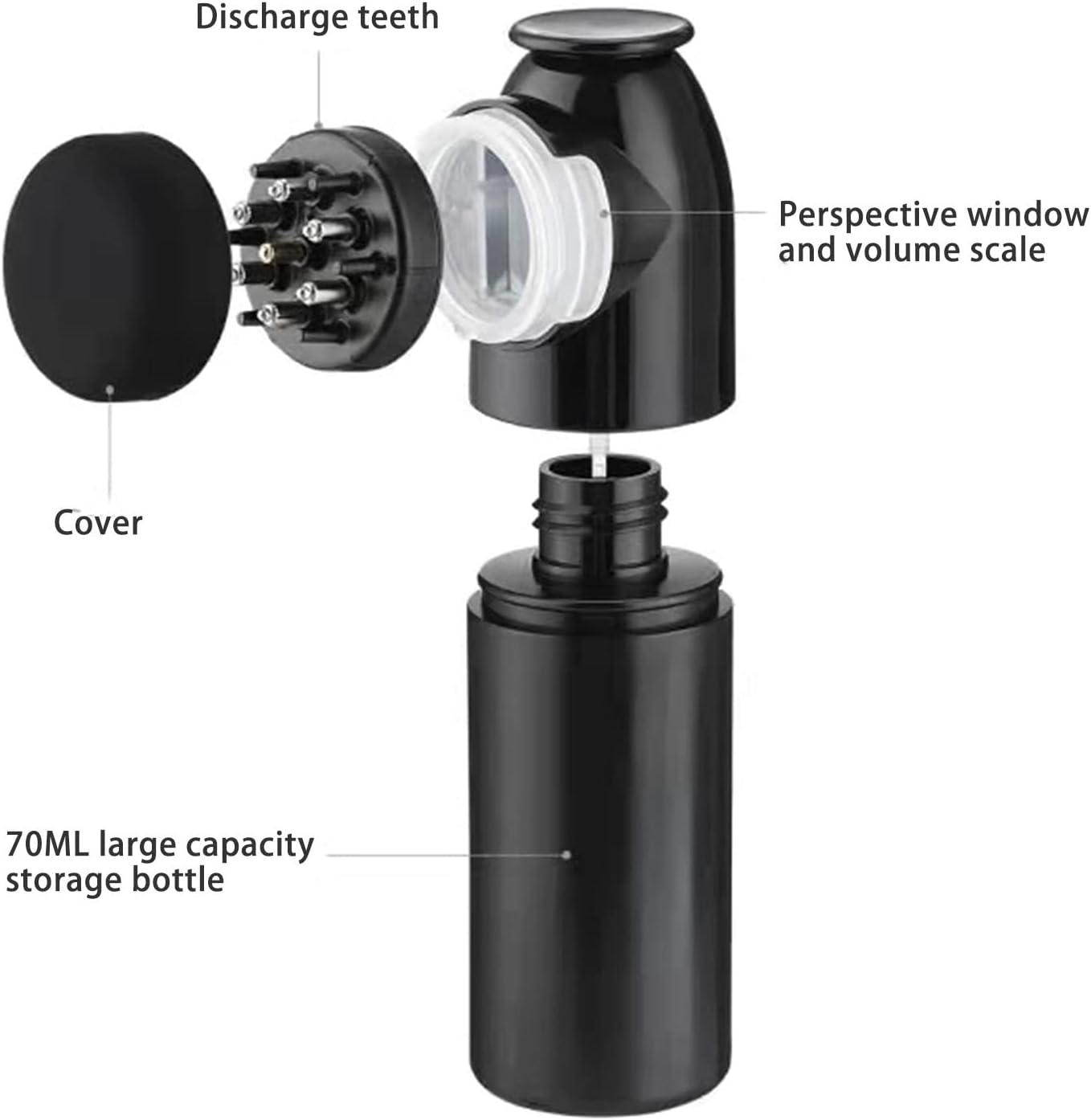 Elitzia Scalp Solution Applicator Roller Hair Massage Comb Liquid Guide Comb Smear-Type Essential Oil Hair Growth Brush for Anti-Hair Loss and Hair Regrowth