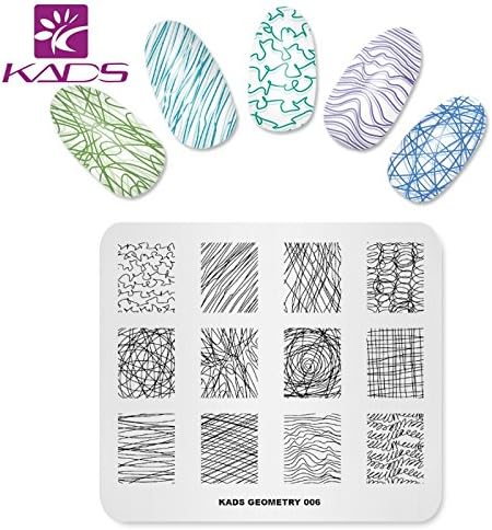 KADS 5Pcs/Set Nail Template Nail Art Template Decoration Tool Geometry Designer Style Image Plate