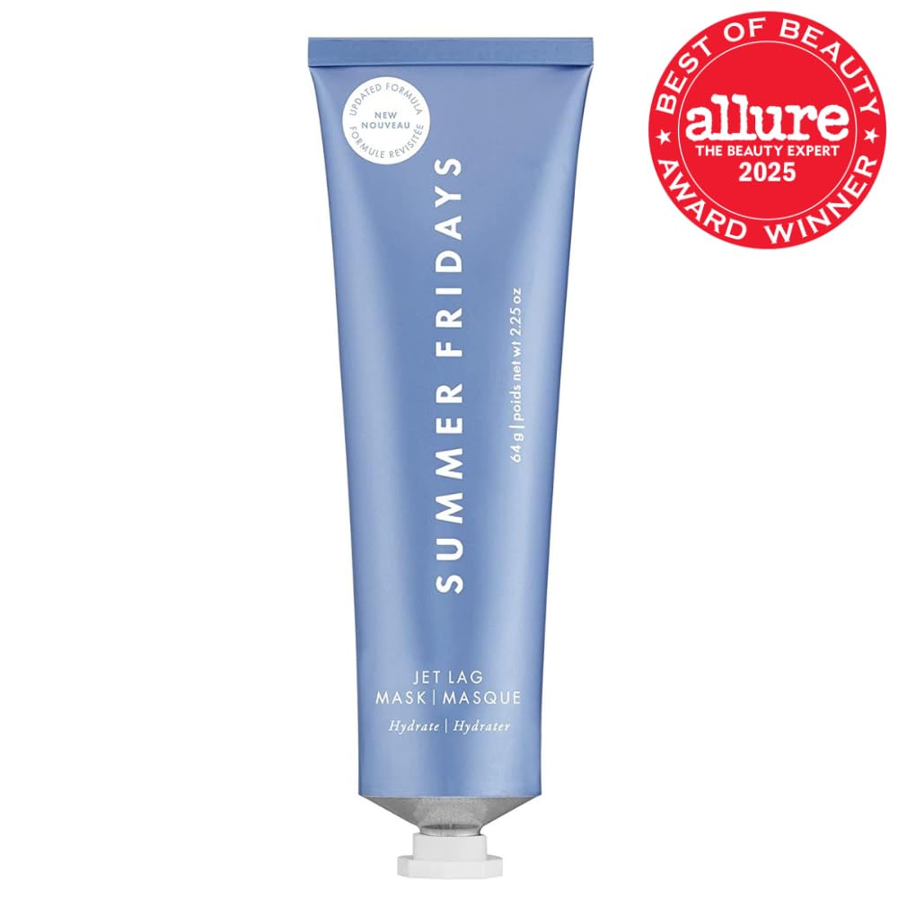 Summer Fridays Jet Lag Mask - Hydrating Face Moisturizer + Mask - Enriched with Hyaluronic Acid, Niacinamide, Glycerin + Antioxidants Helps Nourish Skin for a Renewed + Radiant Complexion (2.25 Oz)