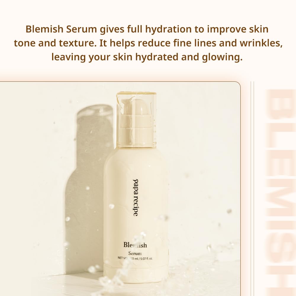 [Papa Recipe] Blemish Serum 150ml, 5.07 Fl Oz|Moisturizing Hydrating Skin Serum, Facial Skin Care, Bakuchiol Dewy Looking Skin, Smooth Skin Texture for Sensitive Skin|Korean Skin Care, Large Volume, Galactomyces Ferment Filtrate Hyaluronic Acid