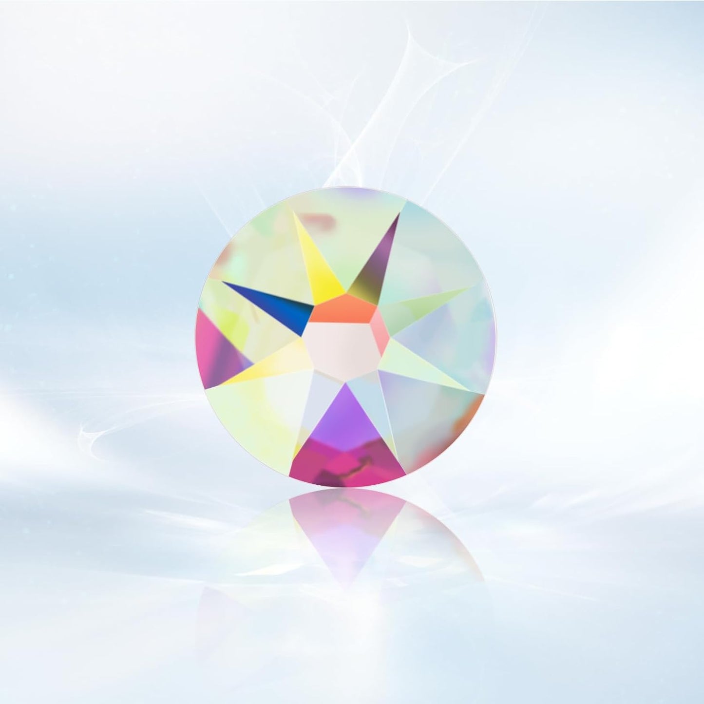 Novani Crystal AB Rhinestones 1440pcs Flat Back Round Rhinestone Style 2088 Sparkly Crystal Gemstones for Nail Art and Crafting SS10,2.7-2.9mm