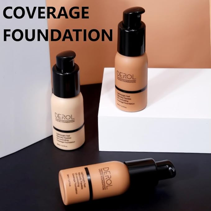 Foundation Full Coverage Liquid Foundation Cream - Lightweight Concealer - Suitable for All Skin Types (cheese 03)