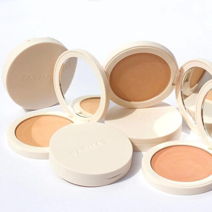FARMASI Makeup BB All in One Powder, Lightweight, Long-Lasting Medium-Full Coverage with Flawless Finishing, will Look More Natural and Smooth Than Ever, 0.5 oz, Neutral Medium
