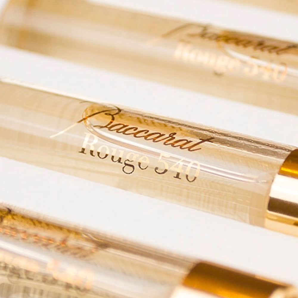 Maison Francis Kurkdjian Baccarat Rouge 540 Travel Set for Unisex - 6 Pc Gift Set 5 x 0.37 Extrait De Parfum Spray (Refill), Case Gold