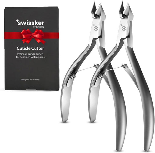 Swissklip Cuticle Trimmer I Best Cuticle Remover I Cuticle Nippers, Cutter, Scissors I Nail Nipper used along with Cuticle Pusher Tool, Cuticle Clippers, Nail Cuticle Trimmer (Pack of 2)