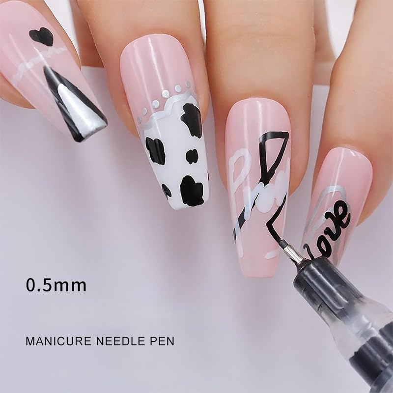 Nail Polish Pen, 1 PCS Nail Art Pen, Nail Pencil, DIY Drawing Painting Pen, for Nails DIY (Light Blue 0.5mm)