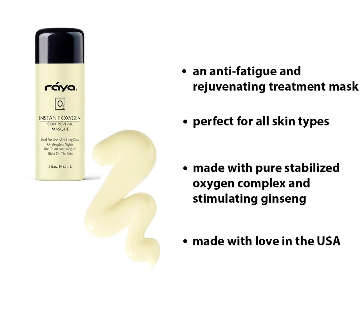 Raya Instant Oxygen Skin Revival Masque (115) | Anti-Fatigue Facial Treatment Mask for All Skin | Creates a Glowing Complexion