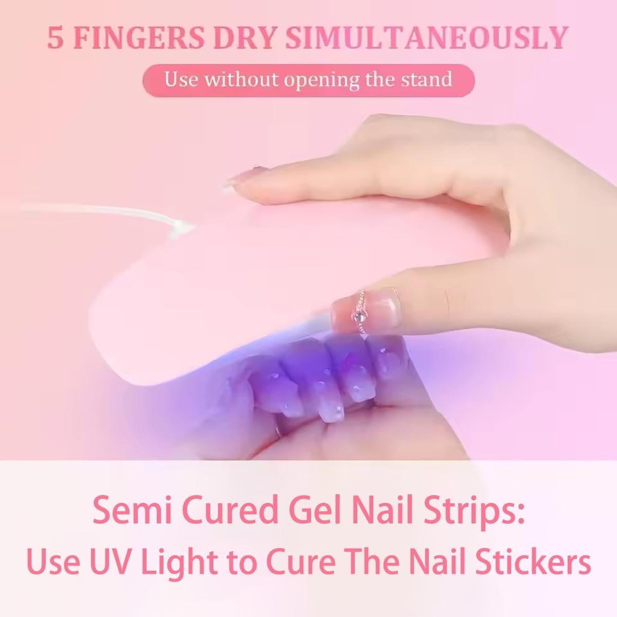 Red Semi Cured Gel Nail Strips Stickers Real Gel Polish Strips Supply 16Pcs Self-Adhesive Design Solid Color Nail Stickers for Women DIY Waterproof Manicure Kit Party Nails Decoration 1 Sheets