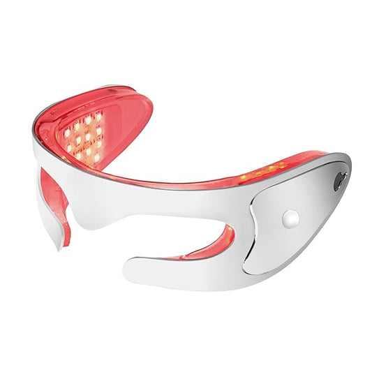 LED Red Light Therapy Eye Device, 3 Modes Red Light Eye Mask with Multi-Frequency Vibration for Anti-Aging, Skin Rejuvenation, Dark Circles, Eye Bags and Wrinkles