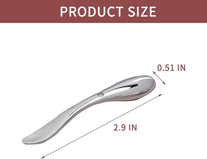 NIIIYTYB3 Pcs Eye Cream Applicator Tool Metal Eye Massager Wand 2 in 1 Zinc Alloy Roller for Under Eye Face Applicator Moisturizer Wand Stick with Spatula Mini Skincare Cosmetic Spatulas