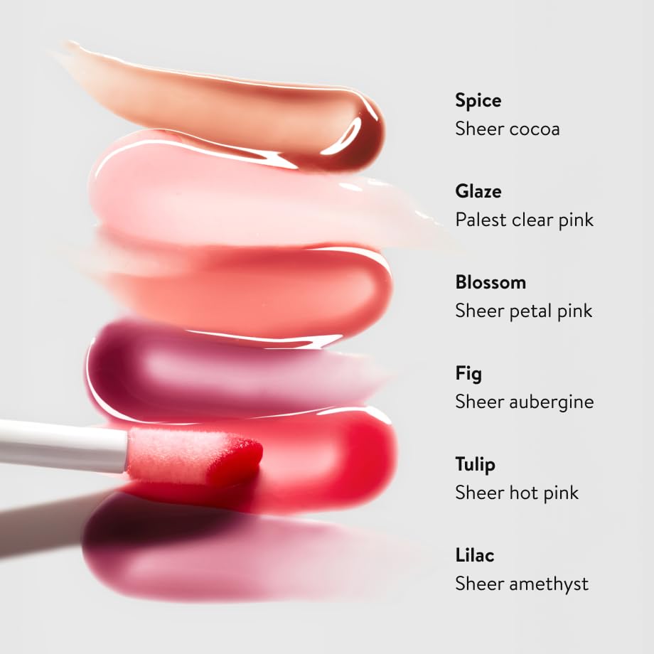 goop Beauty Hydra-Barrier Gel Gloss | Hydrating Lip Gloss to Moisturize & Plump Lips | Hyaluronic Acid & Vitamin E | Lilac - Sheer Amethyst | 0.13 oz