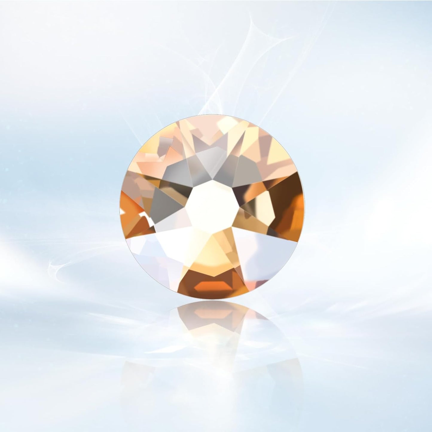 Novani Golden Shadow Rhinestones 1440pcs Flat Back Round Rhinestone Style 2088 Sparkly Crystal Gemstones for Nail Art and Crafting SS8,2.3-2.5mm