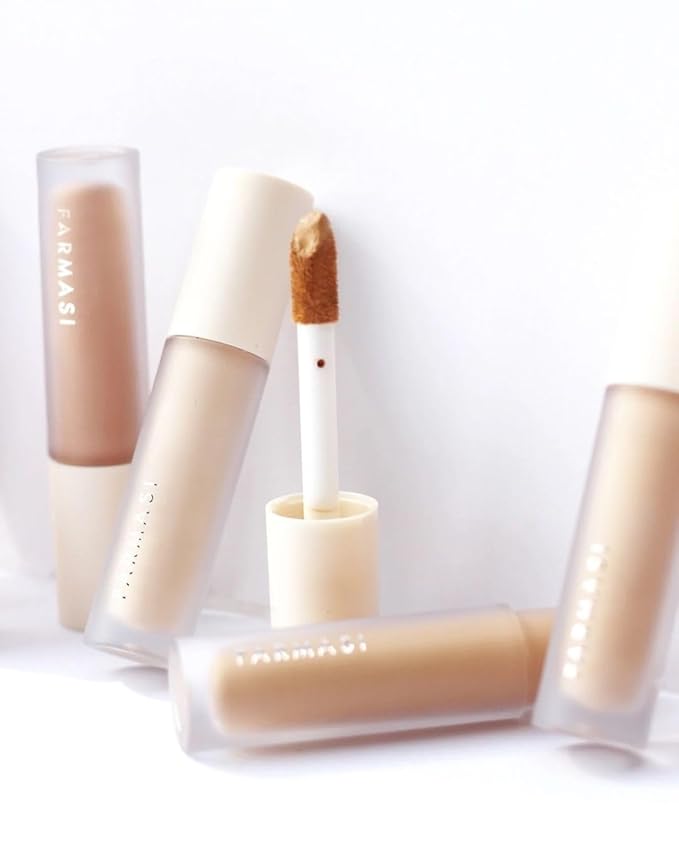 FARMASI Vfx Pro Liquid Concealer Makeup, All-in-one Full Coverage, Highly Pigmented Concealer for All Skin Type, Hide Shadows & Imperfections, Enhance Skin Fullness Foundation Concealer 0,24 Fl Oz W10