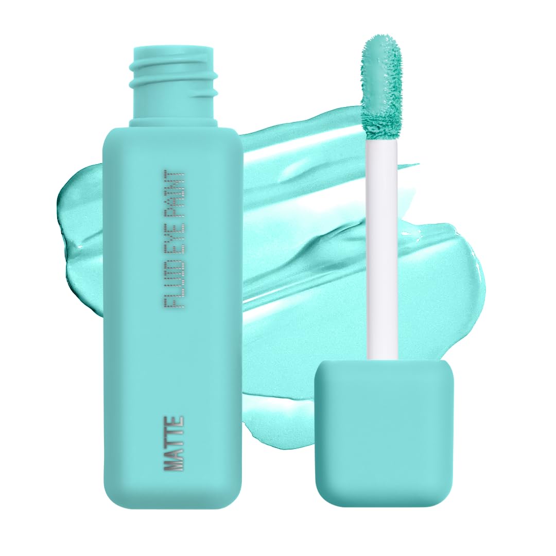 about-face Matte Fluid Eye Paint Replicant – High-Pigment Liquid Eyeshadow, Long-Lasting, No-Budge Matte Finish, Vegan & Cruelty-Free (Aqua)