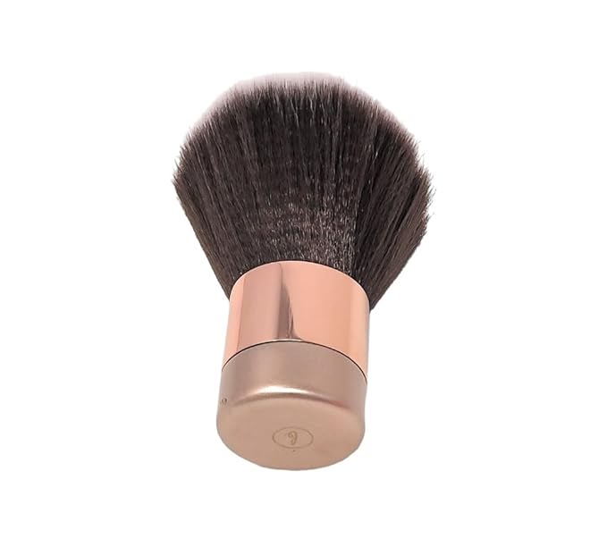 Luxurious and Large Soft Fluffy Powder Brush, Use as a Spray Tan Finishing Tool, Multipurpose Face and Body Barber and Beauty Tool, Large Kabuki Brush by BevyGold (Rosegold)