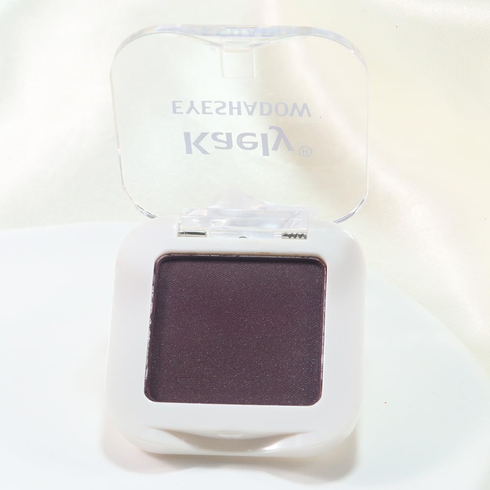 Buildable Matte Eyeshadow Makeup Palette Single - Smokey Plum Shades | Creamy Pressed Powder for Easy Blending | Mini Travel Palette for Women | Everyday Natural Eye Makeup