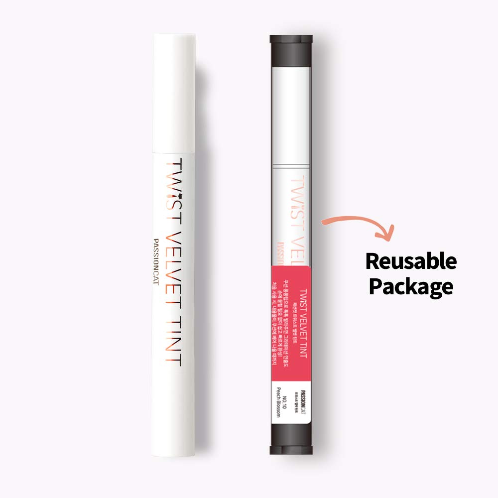 PASSIONCAT Long Lasting Lip Stain for Lips and Cheek Tint | High Pigment Color | lightweight Matte Finish | Weightless | Full Coverage | Twist Velvet Tint #10 (No.10)