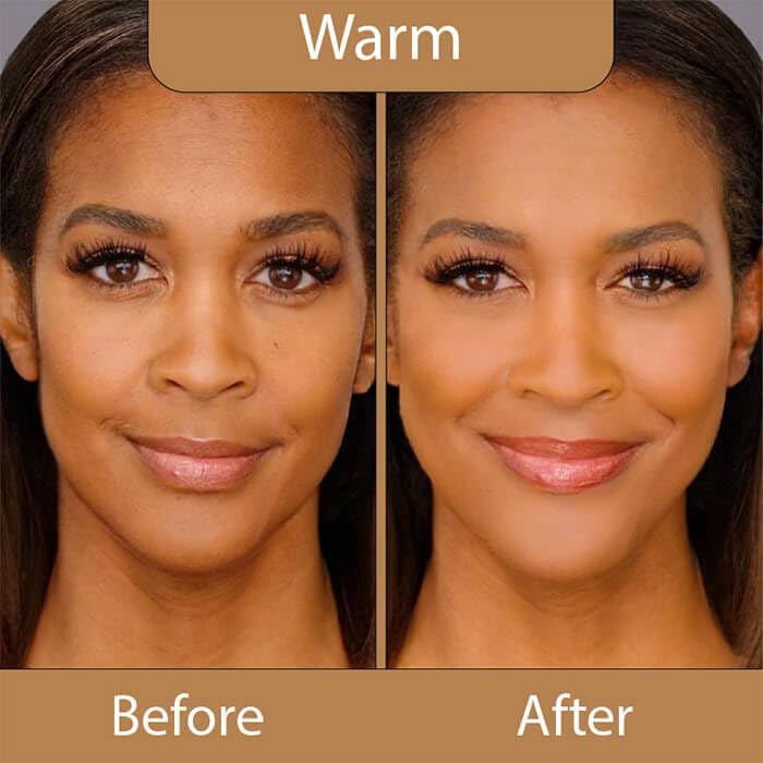 LUMINESS Silk Airbrush Spray Foundation & Buffing Brush Kit – Full Coverage Foundation & Dual-Sided Buffing Brush - Buildable Coverage, Anti-Aging Formula Hydrates & Moisturizes (Shade - Warm)