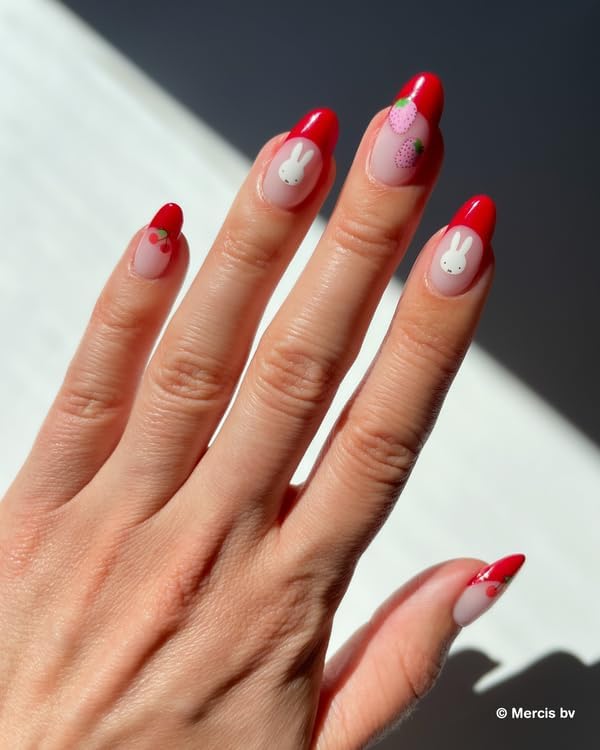 Miffy is Sweet Nail Stickers - Lightweight & Easy-to-Apply Nail Art with Trendy Designs - Durable & Long-Lasting Nail Stickers for Women, Ideal for DIY Manicures & Salon-Quality Nails