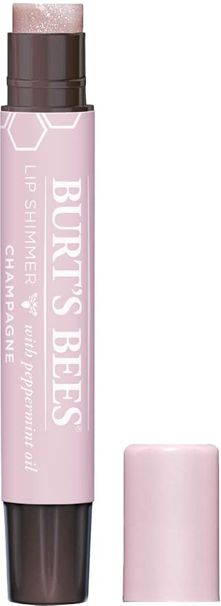 Burt's Bees Lip Shimmer, Champagne 0.09 oz (Pack of 6)