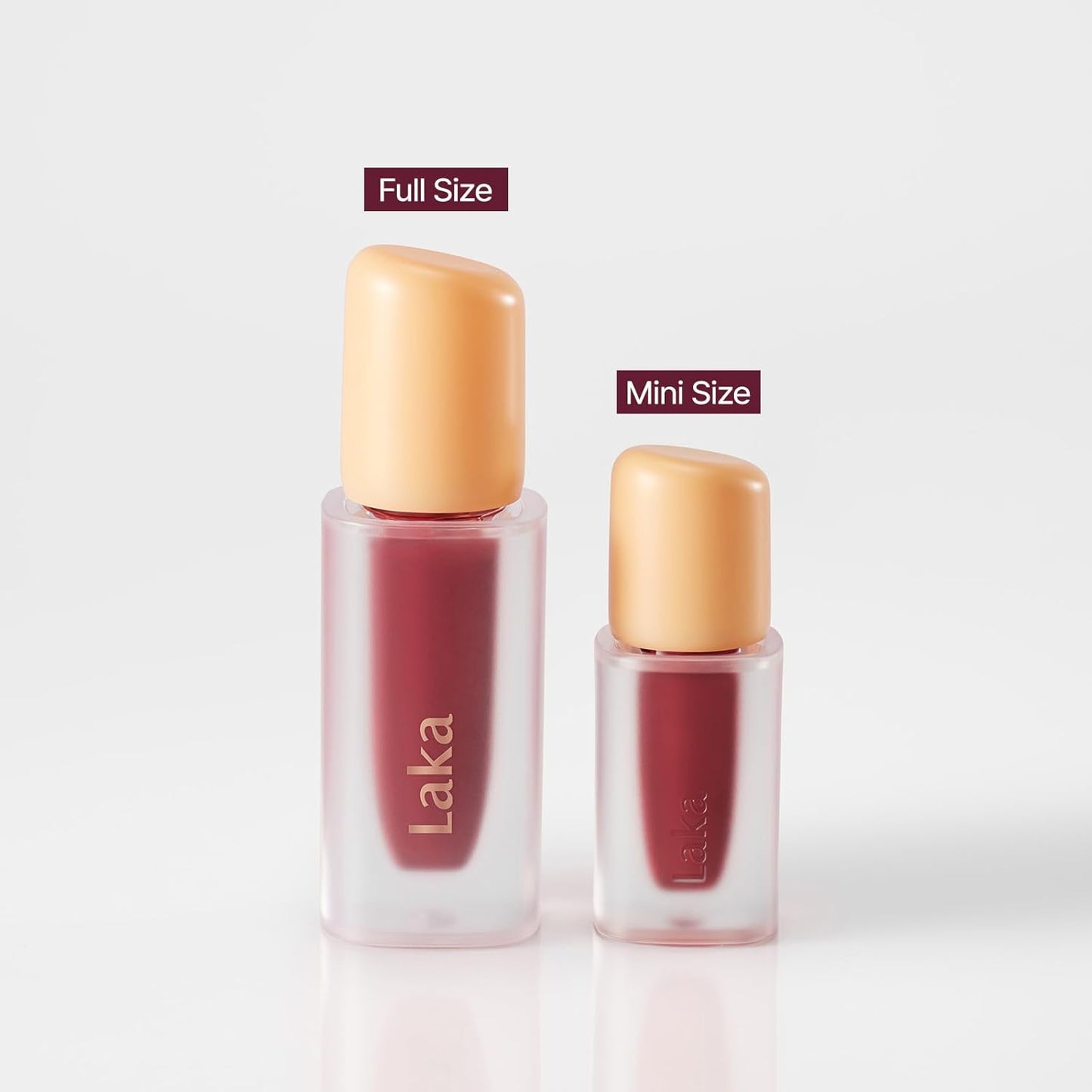 Laka Fruity Glam Lip Tint Mini, Glowing Lip Stain with Wide Color Spectrum, Hydrating & Lightweight Texture, Long-Lasting Bold Stain, Non-Sticky, Vegan, K-Beauty (#121 Ash Nut)