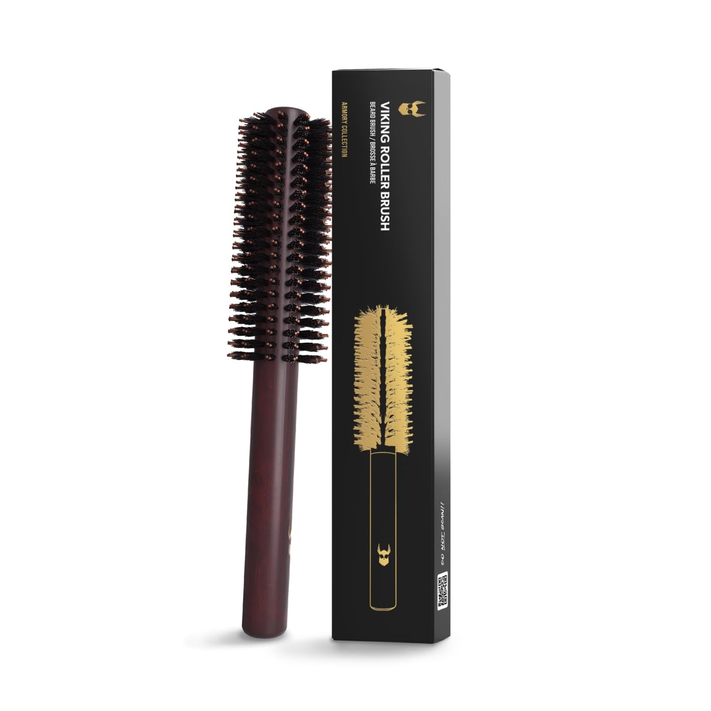 The Beard Struggle Viking Roller Brush - Heat-Resistant Round Hair Brush for Styling Hair or Beard - Reduce Frizz & Tangles - Beard Brush for Men