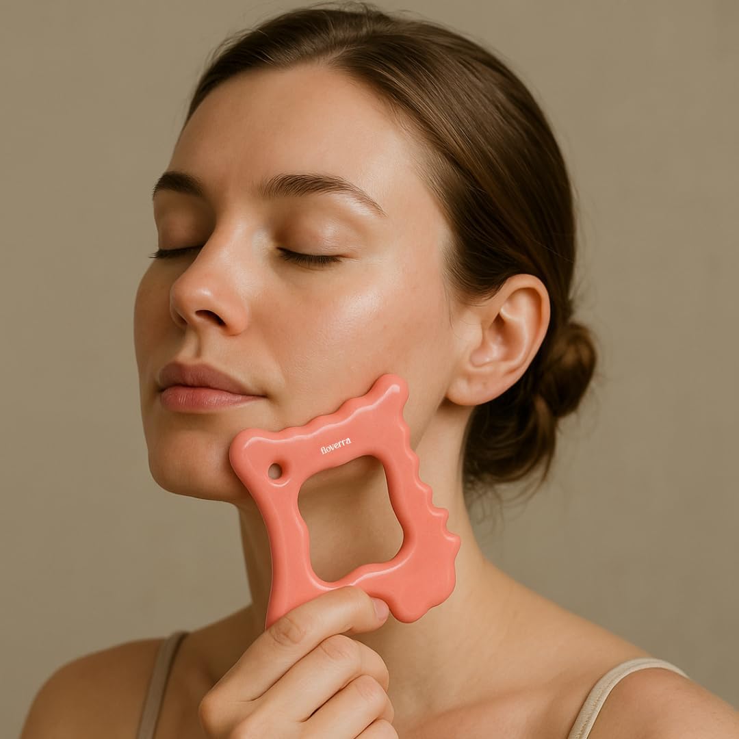 Lymphatic Drainage Ceramic Gua Sha Massage Tool, Korean Face and Body guasha, Portable and Lightweight Scraping Tool