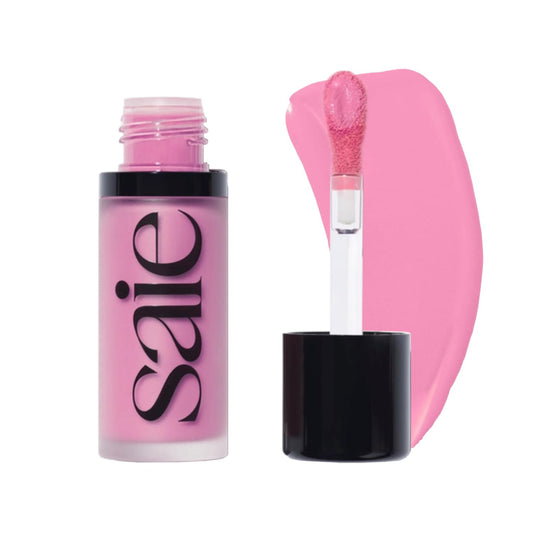 Saie Dew Liquid Blush for Cheeks - Hydrating Cream Blush Stick with a Blendable + Buildable Formula - Skincare Infused Dewy Cheek Tint for a Natural Flush - Glowy Makeup Essential - Baby (.40 oz)