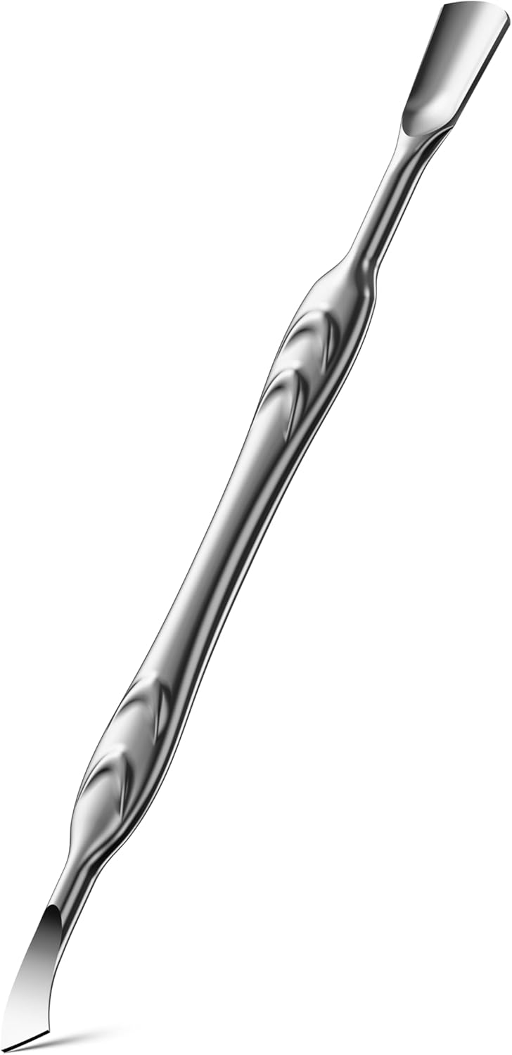 FERYES Elegant Precision Cuticle Pusher & Nail Cleaner - Dual-Ended Cuticle Stick Stainless Steel Cuticle Tool for Flawless Nail Care