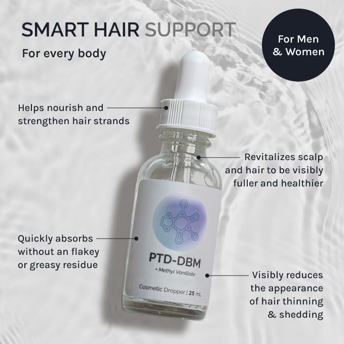 InfiniWell PTD-DBM Peptide Hair Serum for Fuller-Looking Hair - Scalp Treatment for Visible Growth & Follicle Renewal - Reinforce Restoration, Strand Integrity & Optimal Density (25 ml)