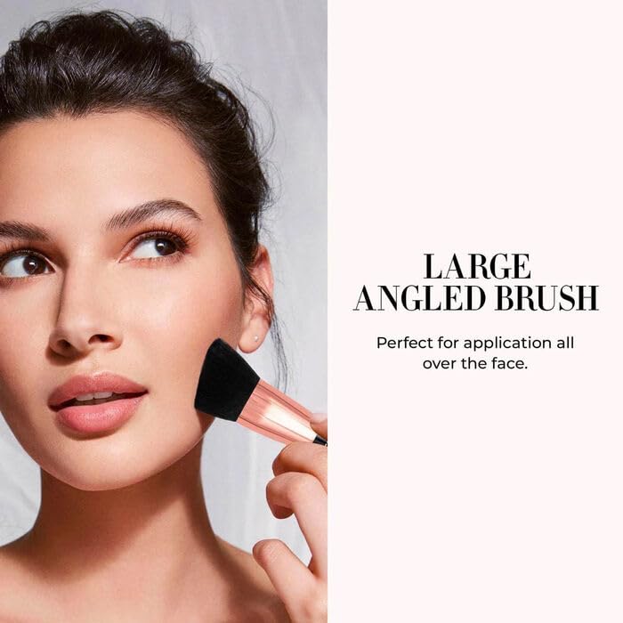 LUMINESS Silk Airbrush Spray Foundation 2-PC Kit - Foundation & Dual-Sided Angled Makeup Brush - Buildable Coverage, Anti-Aging Formula, Humidity Resistant, Hydrates & Moisturizes, Light Fair