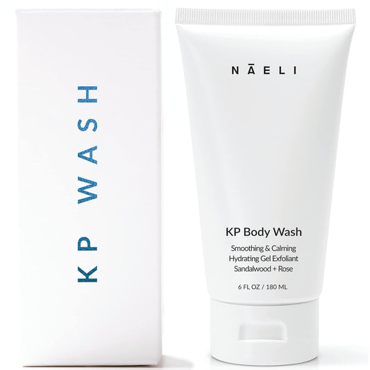 NAELI Keratosis Pilaris & Acne Exfoliating Body Wash Cleanser with 14% Glycolic & Salicylic Acid - Natural KP Bump Eraser & Strawberry Legs Treatment, Back & Butt Acne - Smooths & Hydrates, 6 oz