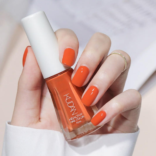 Nail Polish set - Nail Lacquer Quick Dry, Full Size, Vibrant, Colorful, Trendy, Glitter, Glossy, Metallic, Matte Nail Art Nail Shades (N19 Orange-red, 52g)