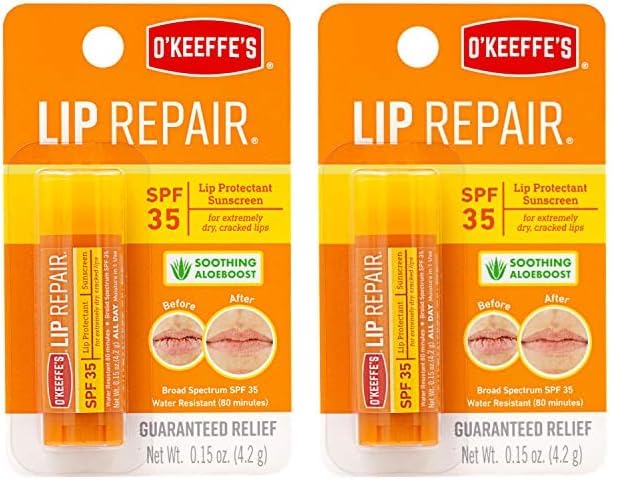 O'Keeffe's Lip Repair SPF 35 Lip Balm Stick, (Pack of 2)