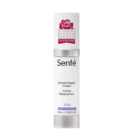 Senté Dermal Repair Facial Cream | Nourishing for Rosacea & Sensitive Skin | Hydrate & Rejuvenate | with Patented HSA, Vitamin E & Green Tea Extract - 1.7 Fl Oz