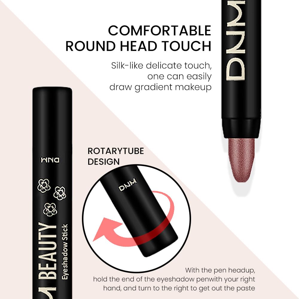 Kaely 8Pcs Cream Eye Shadow Sticks Set, Matte Shimmer Eyeliner Pencil Eyeshadow Palette Makeup, Eye Highlighter Brightener Stick for Older Women Waterproof Pigmented, sombras para ojos 07