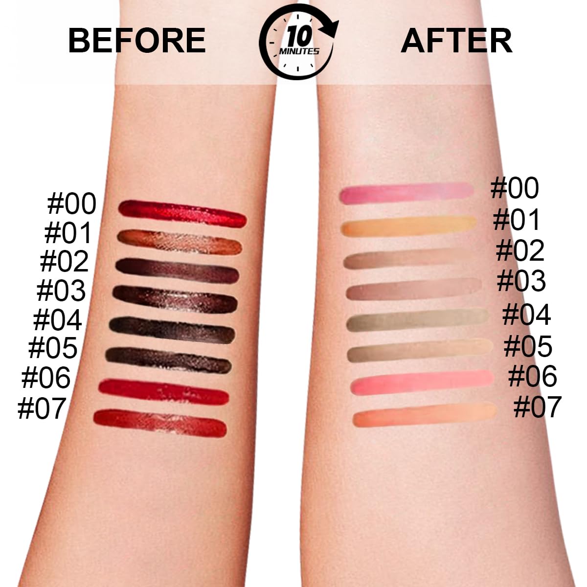 Peel Off Lip Liner Stains for Women, Long Lasting Waterproof Matte Finish Lip Tint Stains with Tweezer Kit, Transfer Proof, Easy to Use, Peel Off Liquid Lipstick for All Skin Types, #5 Light Brown