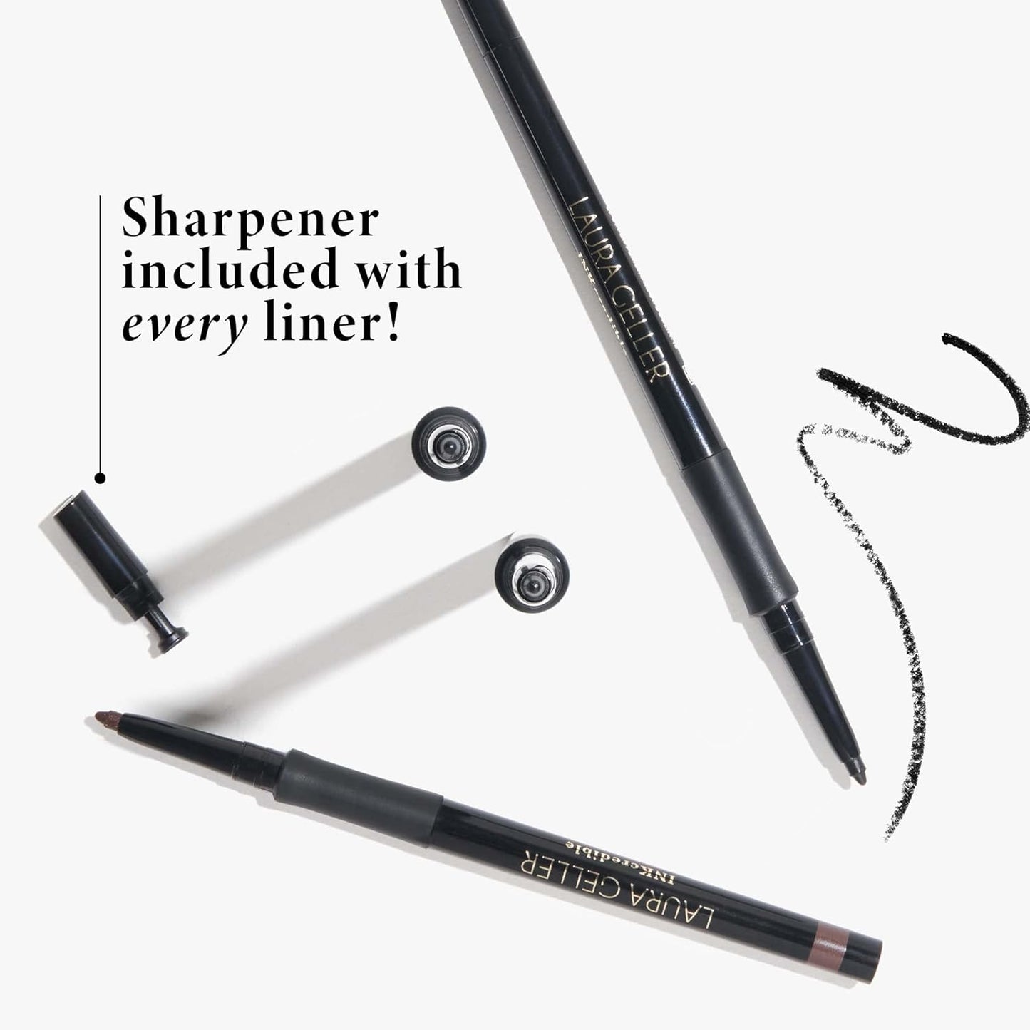 LAURA GELLER NEW YORK INKcredible Gel Eyeliner - Brown Eyed Girl - Waterproof Smudge-proof Eyeliner Pencil - Built in Sharpener