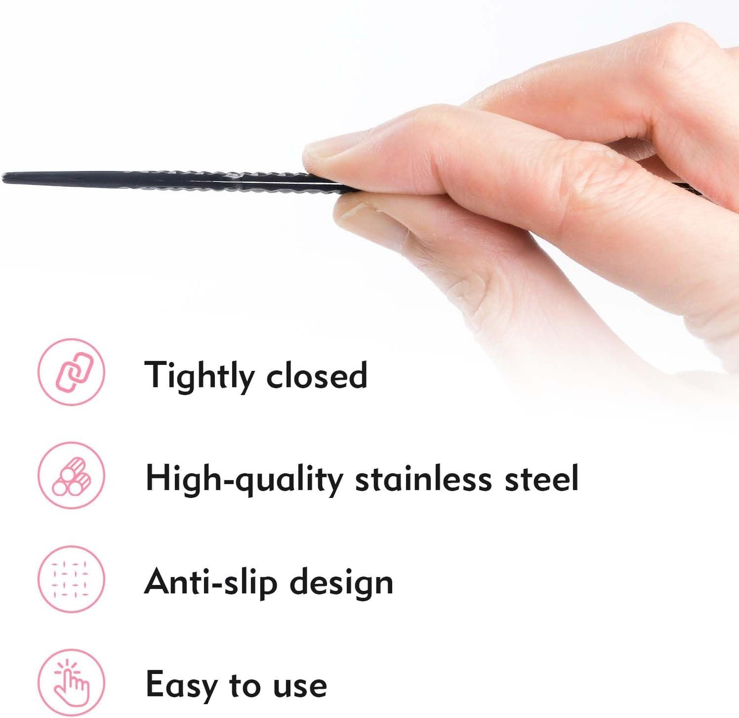 VEYES INC Lash Tweezers for Eyelash Extensions,Fiber Tip Tweezers for Individual Classic and Volume Lash,Stainless Steel Lash Tweezers-Slim 90 Degree