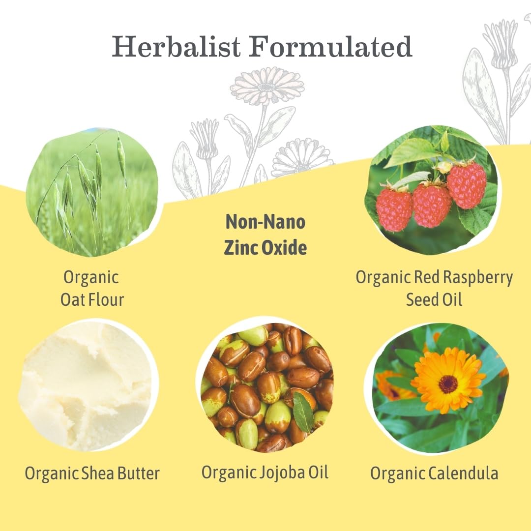 Earth Mama Uber-Sensitive Mineral Sunscreen Lotion SPF 40 | Non-Nano Zinc, Contains Organic Colloidal Oatmeal | Steroid-Free Eczema Cream for Baby, Kid & Family, 3-Ounce, 2-Pack