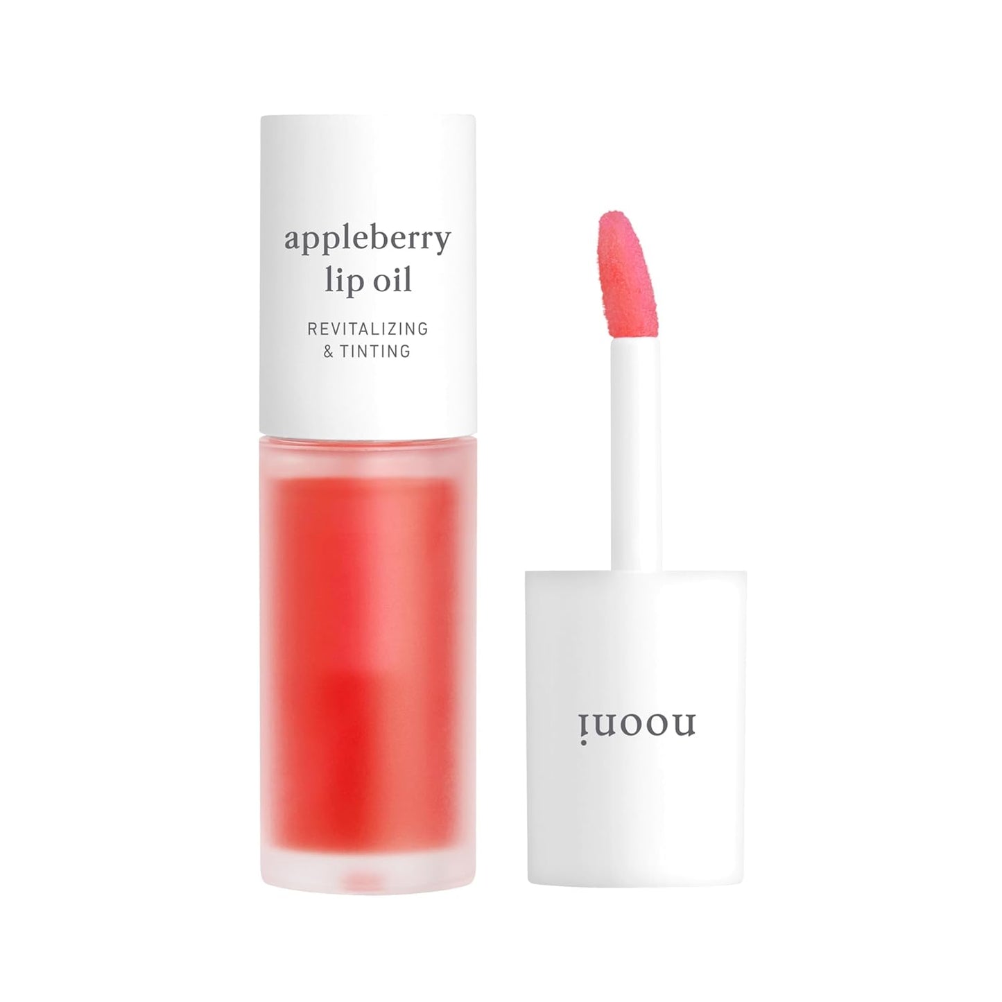 NOONI Korean Lip Oil - Appleberry | Long-Lasting, Moisturizing, Plumping, Revitalizing for Dry Lips, Waterproof, No Peel Off, Hydrating, Nourishing Crystal Clear, 0.12 FL Oz