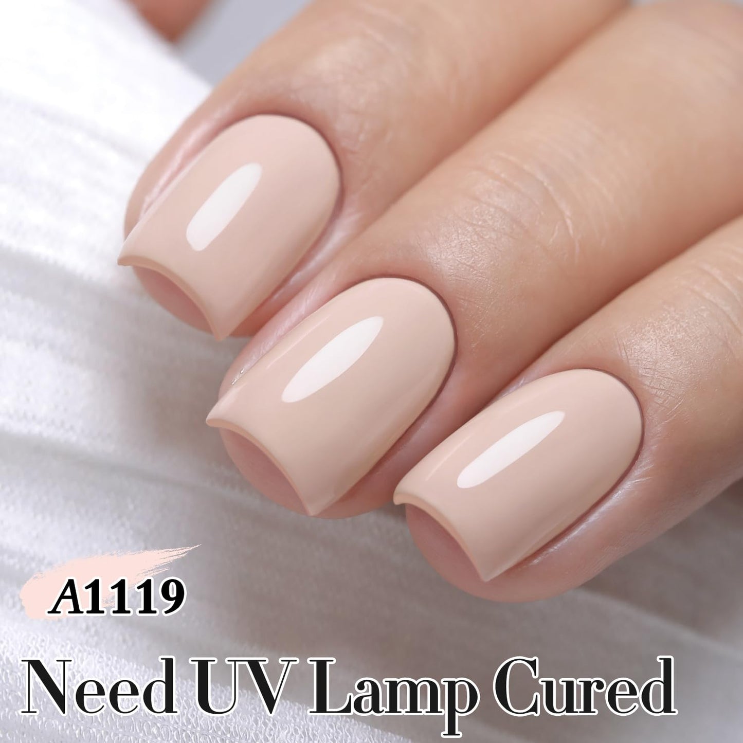 Double Rhythm Gel Polish Translucent Sheer Neutral Natural Light Milky Same Color Same Bottle 15ML Jelly UV Gel Polish Art DIY at Home (Nude Beige-A1119)