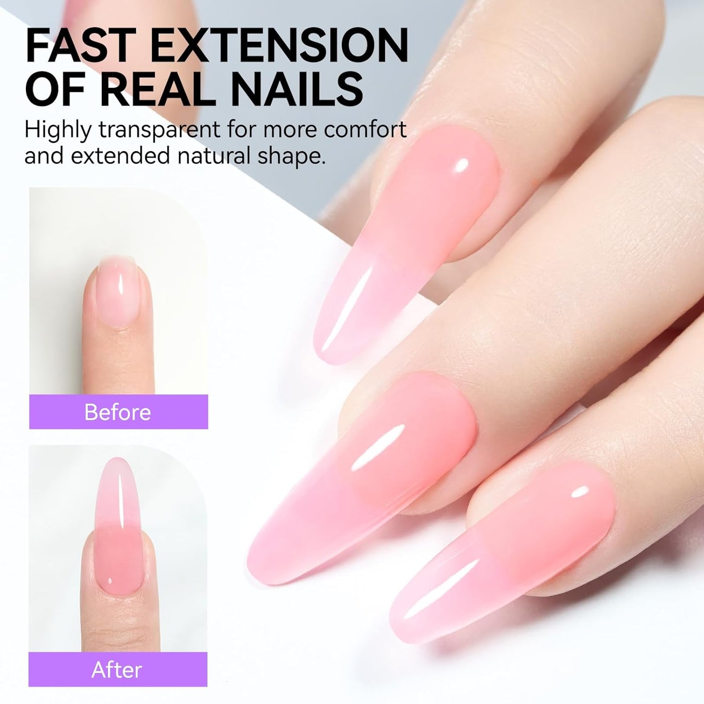 Gelike EC Dual Forms for Extension: 96 Pcs Color Nail Form, 4 Style 12 Size Nail Forms For Builder, Half Matte Gel Forms For Manicure Art Design Salon Diy