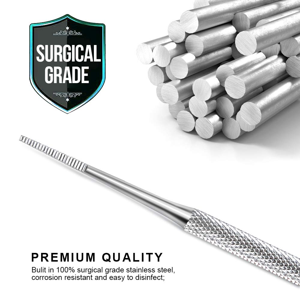 Teenitor Pedicure Tools for Feet, Toenail File and Lifters, Upgraded Professional Surgical Safe Ingrown Toenail Treatment Ingrown Toenail Removal Kit Ingrown Toenail Tool