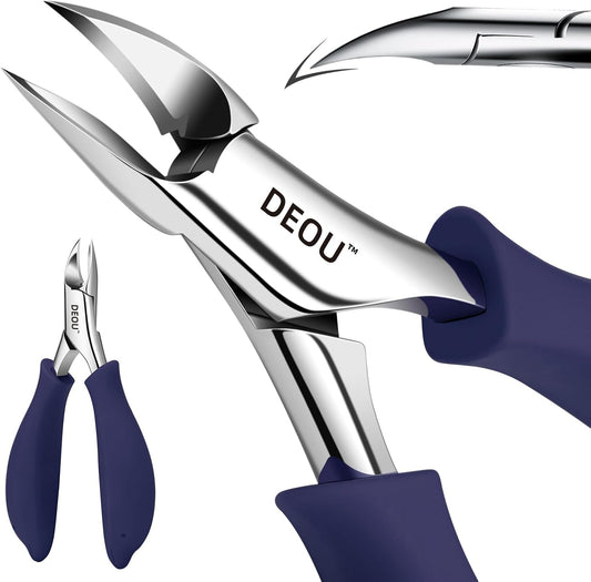 Professional Stainless Steel Podiatrist Nail Clippers, Heavy Duty Manicure Pliers for Thick Nails, Pedicure Toe Nail Clippers Tools for Men Women