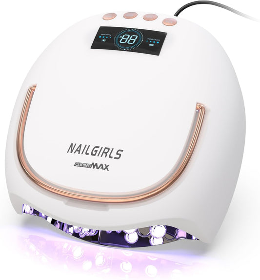 NAILGIRLS 80W UV LED Nail Lamp, Auto-Sensor LCD Display, UV Light for Gel Nails with 4 Timers Flash Cure for Gel Polish, Professional Nail Dryer Fast Curing Lamp Nail Art Tools for Women Girls